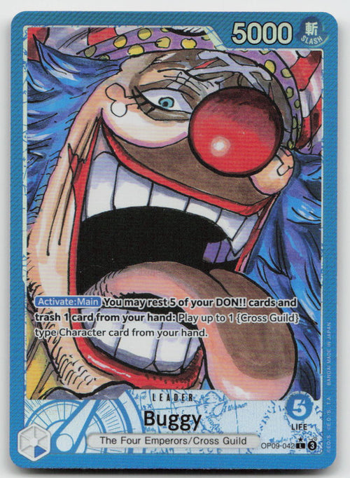 Buggy (042) (Parallel) OP09-042 Leader Emperors in the New World One Piece NM