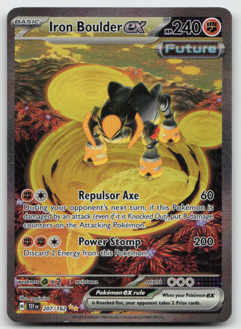 Iron Boulder ex 207/162 Special Illustration Rare Temporal Forces Pokemon NM