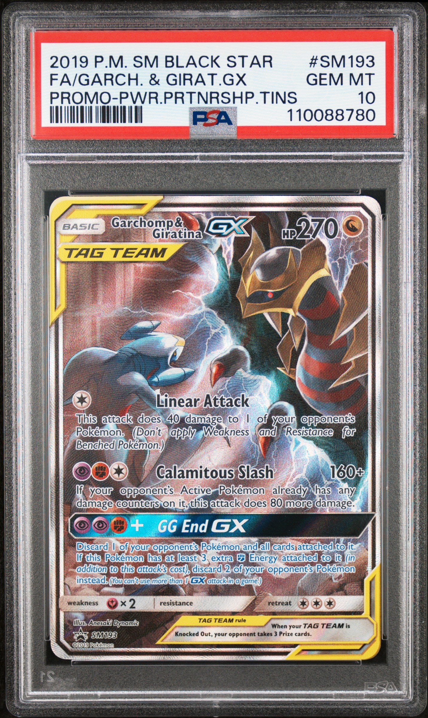 Garchomp & Giratina Gx SM193 Power Partnership Tins Pokemon PSA 10