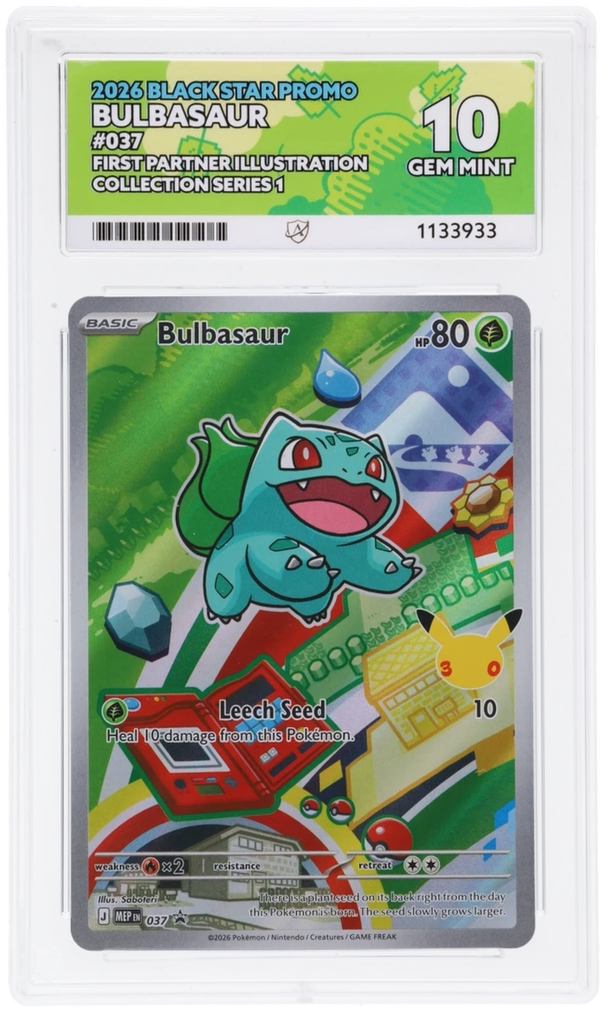 Bulbasaur 037 Ace Black Star Promo Pokemon Ace 10 Gem Mint