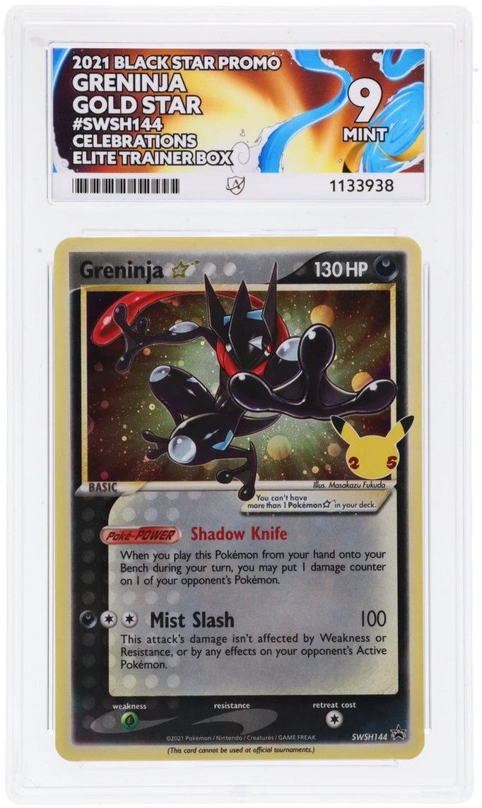 Greninja Gold Star SWSH144 Ace Black Star Promo Pokemon Ace 9 Mint