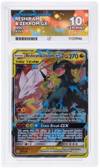 Reshiram & Zekrom Gx 157/236 Ace Cosmic Eclipse Pokemon Ace 10 Gem Mint