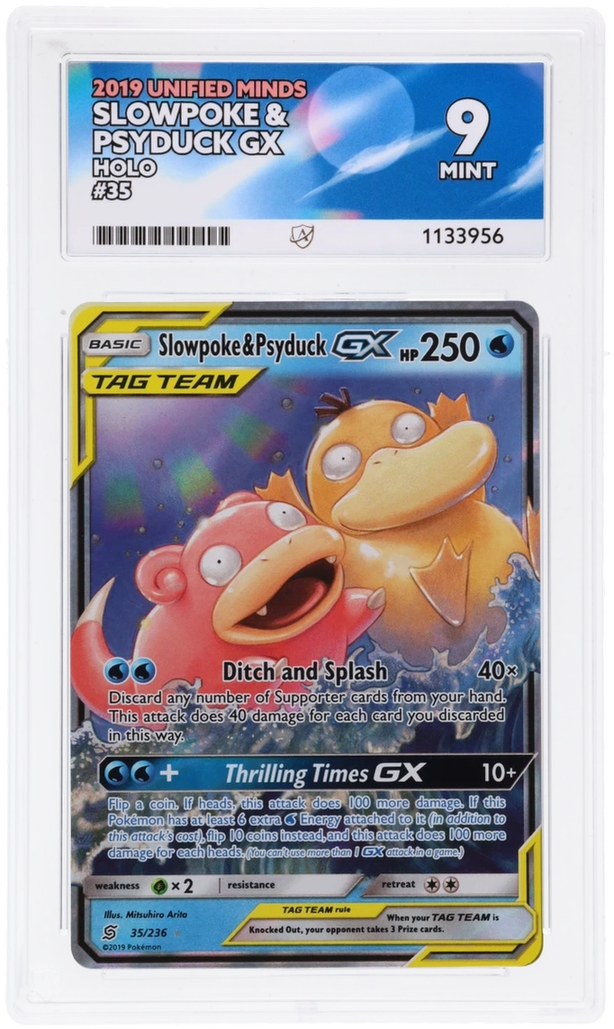 Slowpoke & Psyduck Gx 35/236 Ace Unified Minds Pokemon Ace 9 Mint