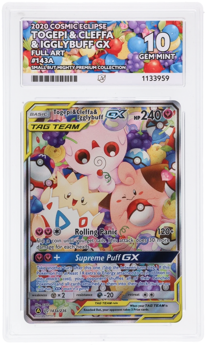Togepi & Cleffa & Igglybuff Gx 143A/236 Ace Pokemon Ace 10 Gem Mint