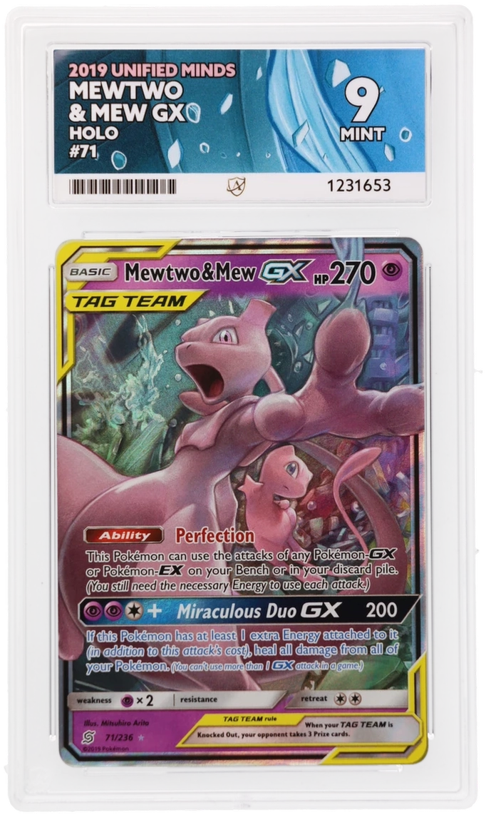 Mewtwo & Mew Gx 71/236 Ace Unified Minds Pokemon Ace 9 Mint