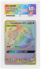 Gengar & Mimikyu Gx 186/181 Ace Team Up Pokemon Ace 10 Gem Mint