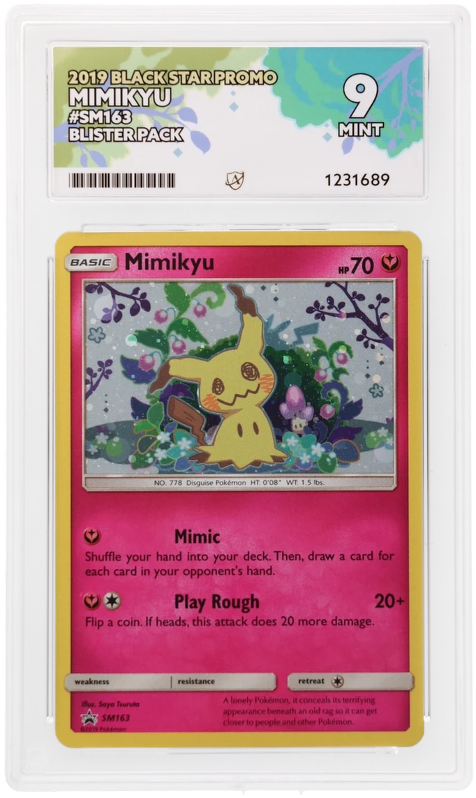 Mimikyu SM163 Ace Black Star Promo Pokemon Ace 9 Mint