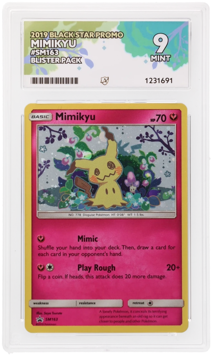 Mimikyu SM163 Ace Black Star Promo Pokemon Ace 9 Mint