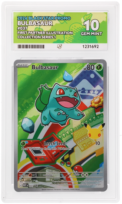 Bulbasaur 037 Ace Black Star Promo Pokemon Ace 10 Gem Mint