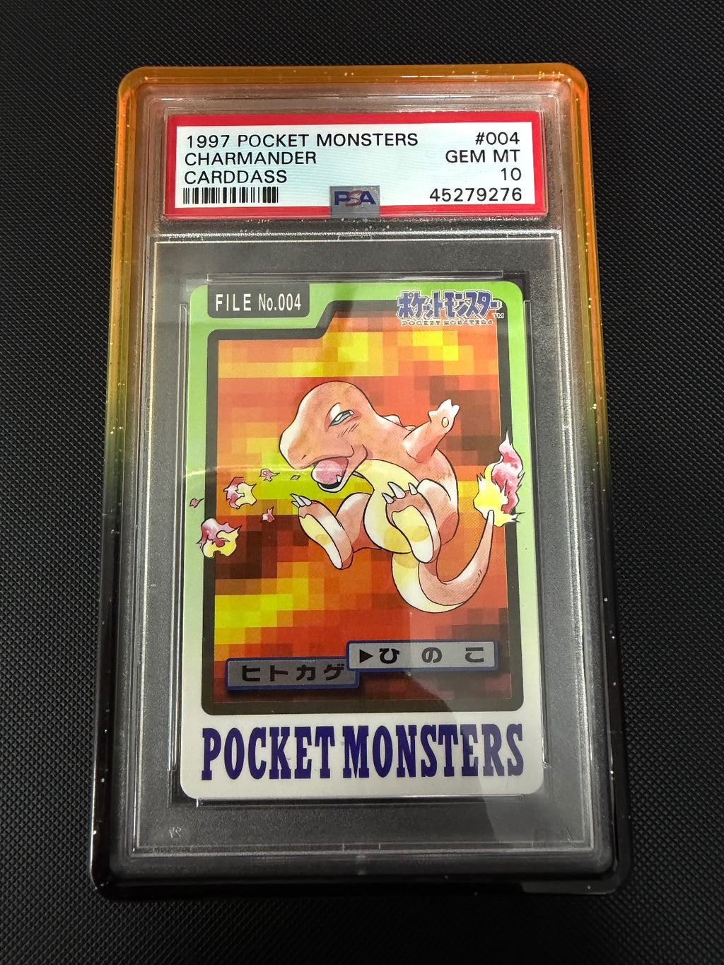 Charmander 004 Pocket Monsters Carddass Unknown PSA 10