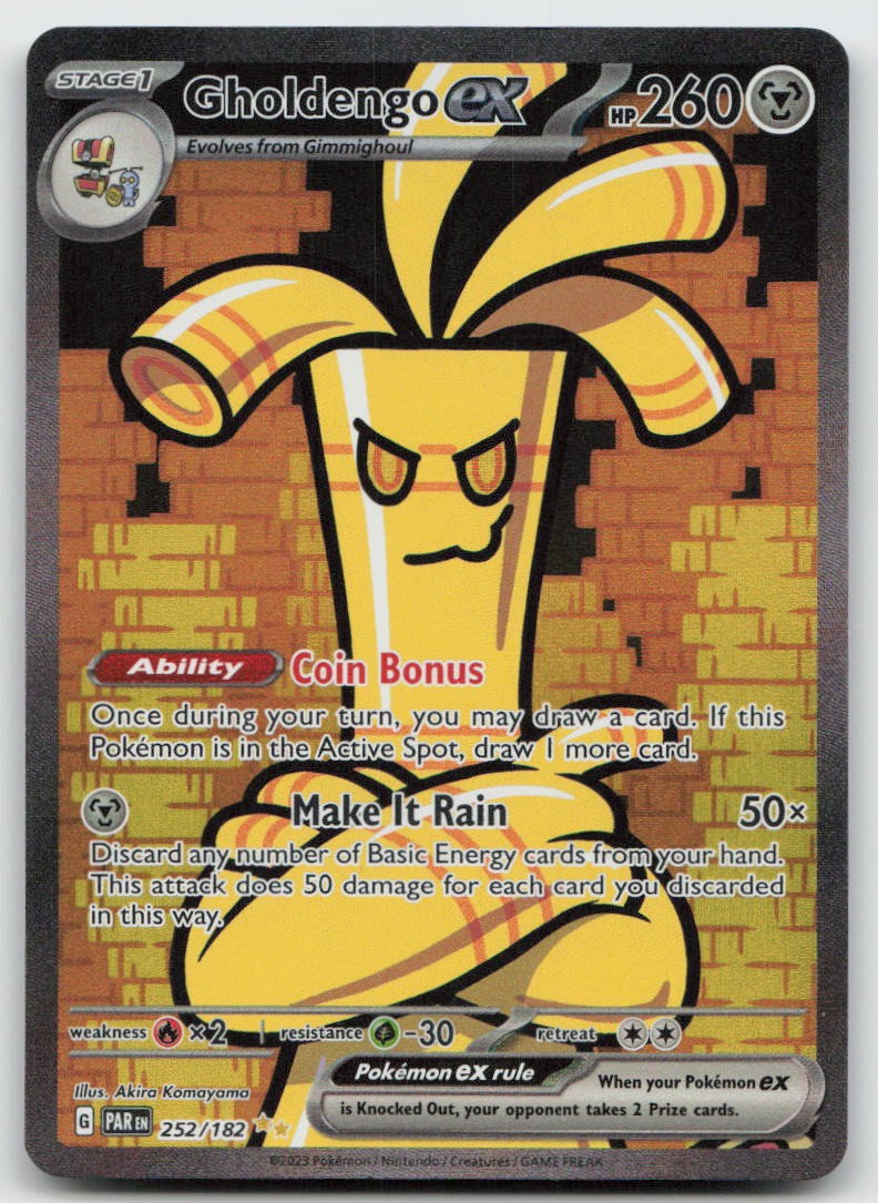 Gholdengo ex 252/182 Special Illustration Rare Paradox Rift Pokemon NM