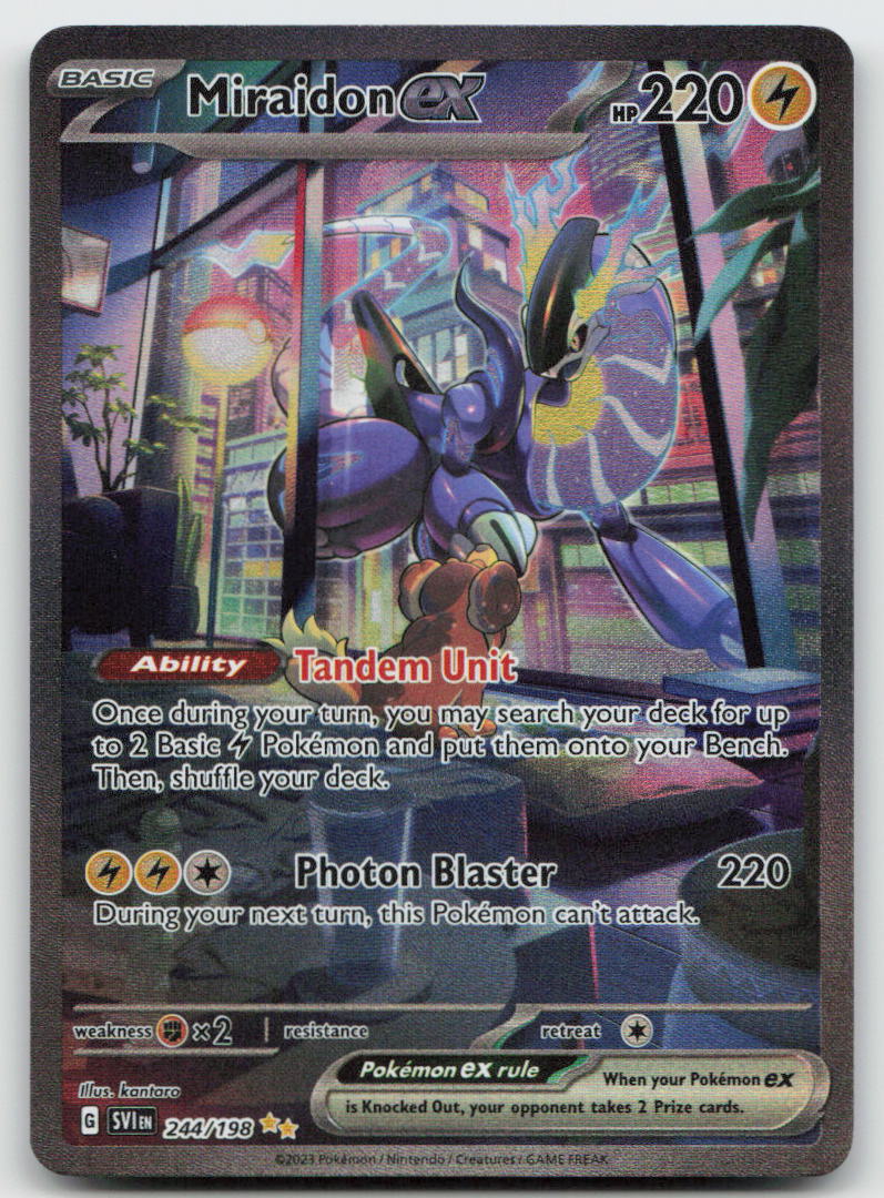 Miraidon ex 244/198 Special Illustration Rare Scarlet & Violet Pokemon NM