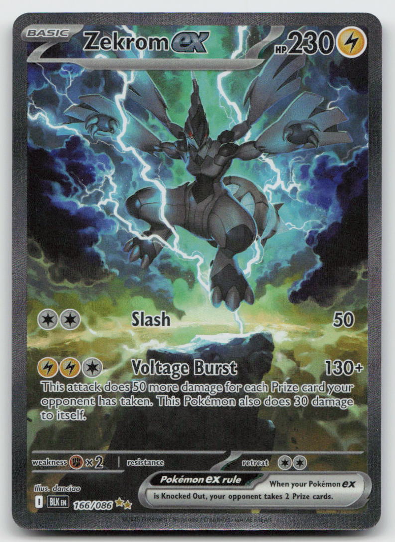 Zekrom ex 166/086 Holo Special Illustration Rare Black Bolt Pokemon NM