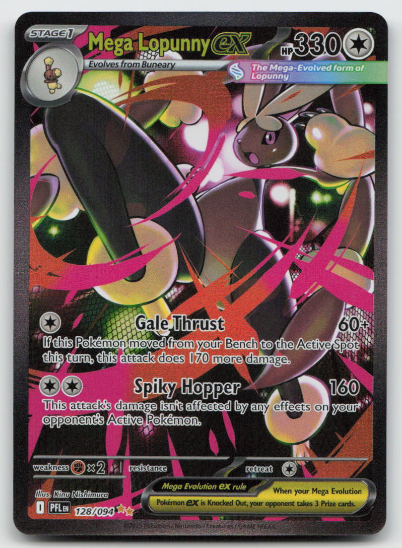 Mega Lopunny ex 128/094 Special Illustration Rare Phantasmal Flames Pokemon NM