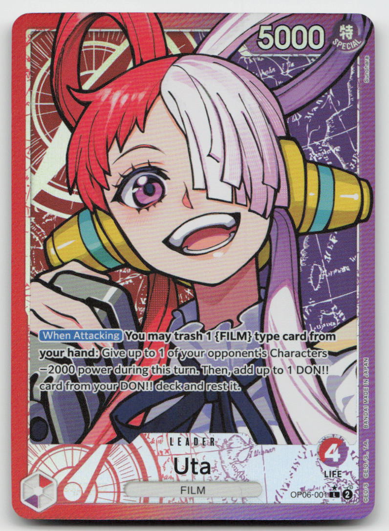 Uta (Alternate Art) OP06-001 Leader Wings of the Captain One Piece NM