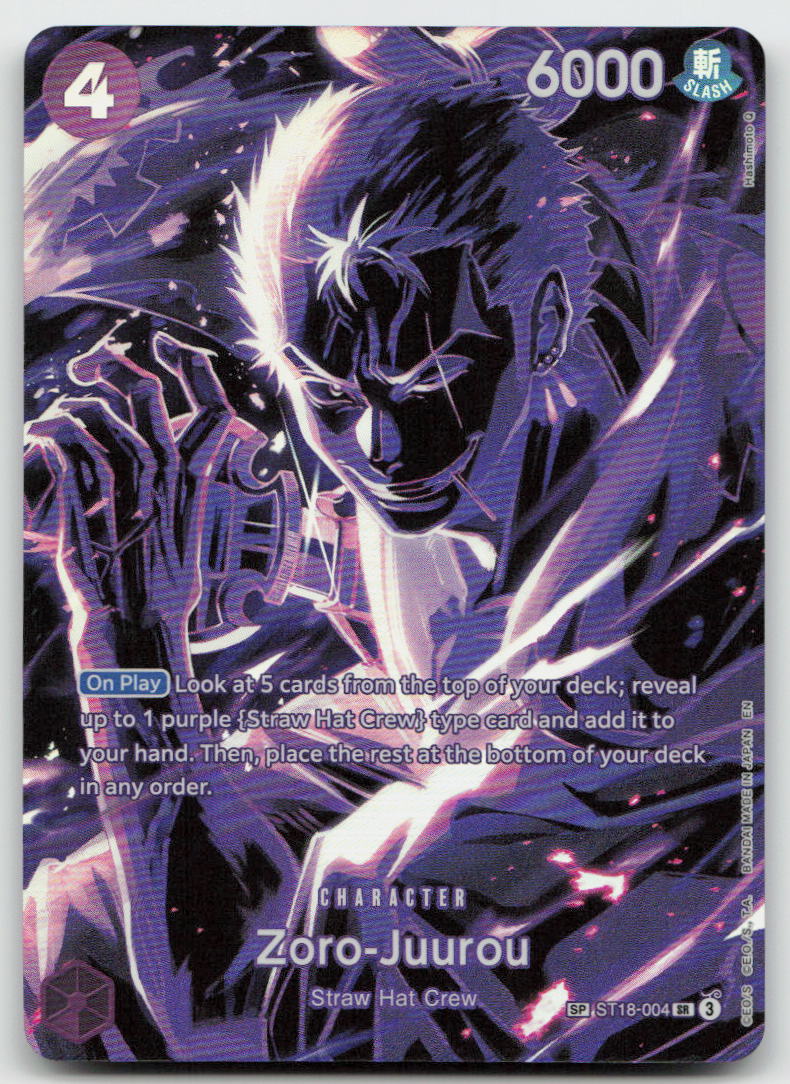 Zoro-Juurou (SP) ST18-004 Super Rare Legacy of the Master One Piece NM