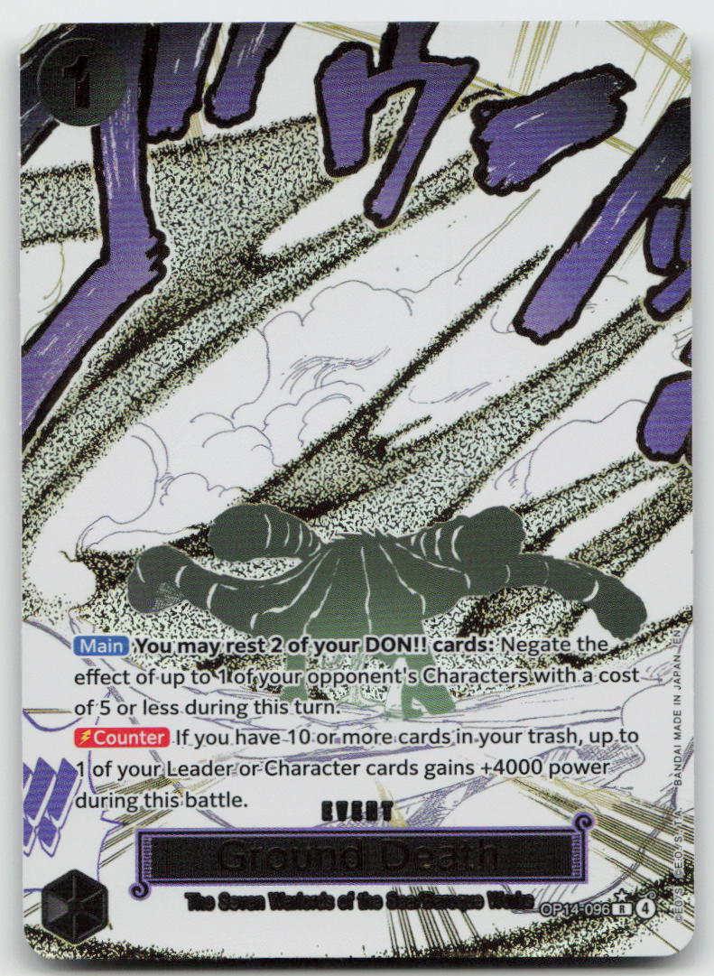 Ground Death (Alternate Art) OP14-096 Rare The Azure Sea's Seven One Piece NM