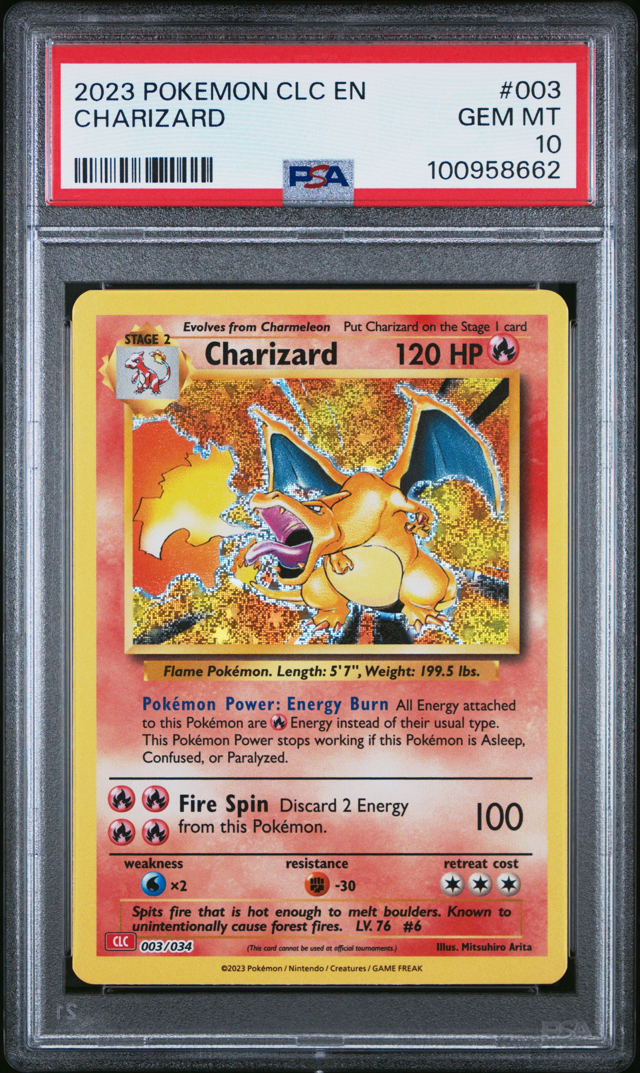 Charizard 003 Pokemon PSA 10