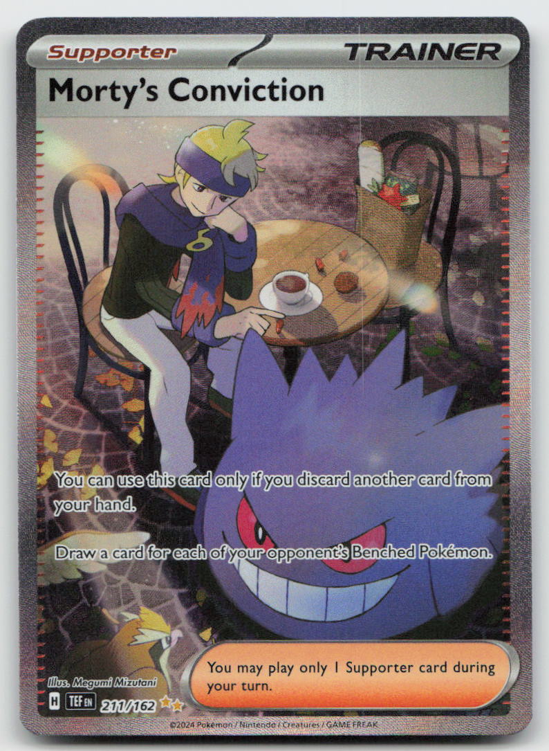 Morty's Conviction 211/162 Special Illustration Rare Temporal Forces Pokemon NM