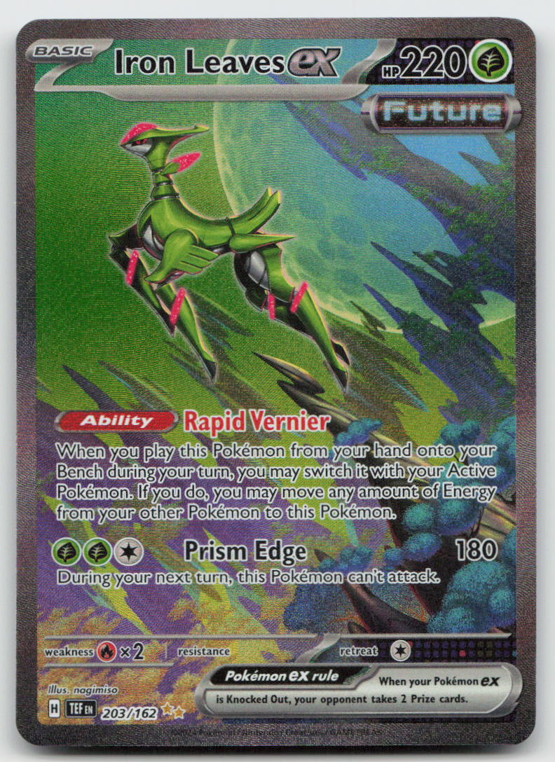 Iron Leaves ex 203/162 Special Illustration Rare Temporal Forces Pokemon NM