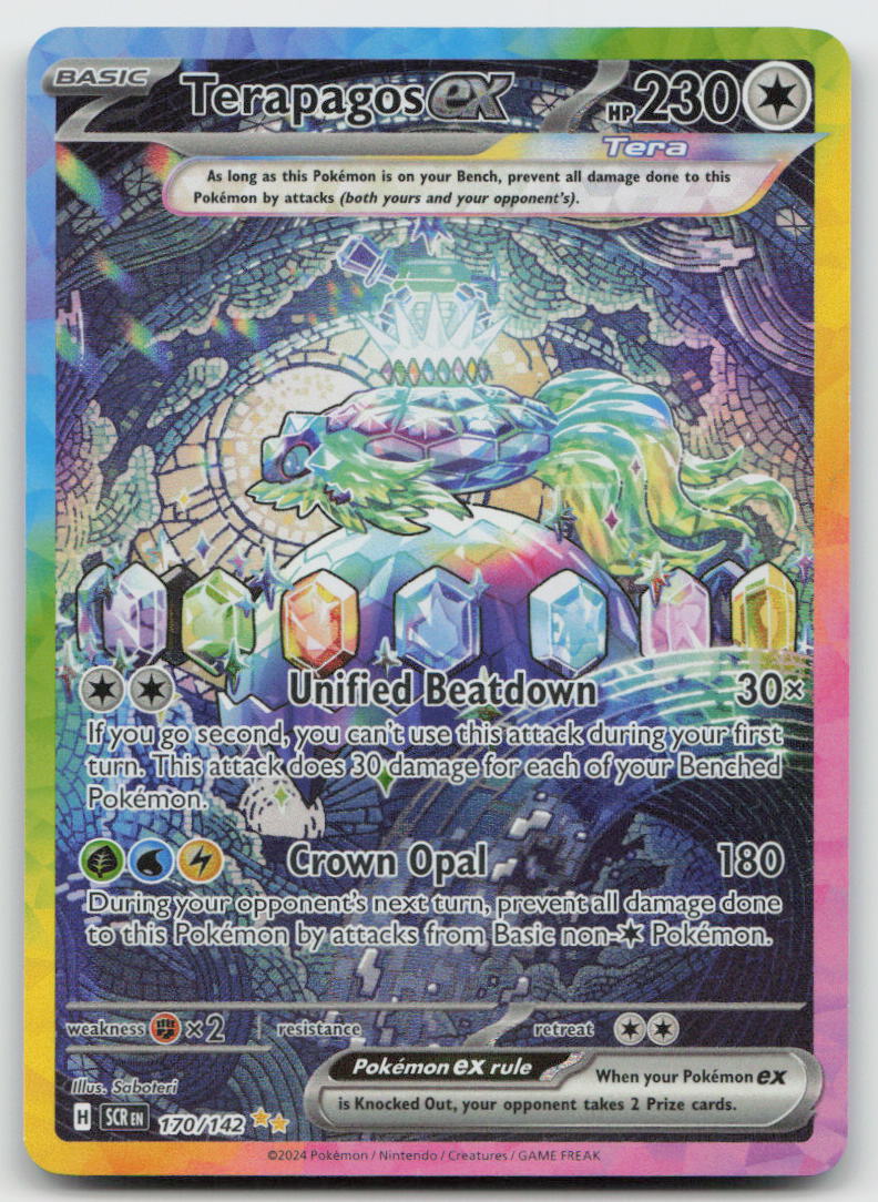 Terapagos ex 170/142 Special Illustration Rare Stellar Crown Pokemon NM