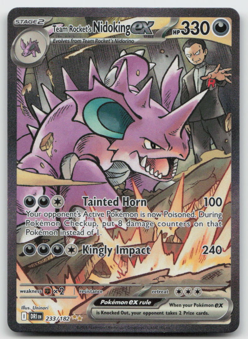Team Rocket's Nidoking ex 233/182 Destined Rivals Pokemon NM
