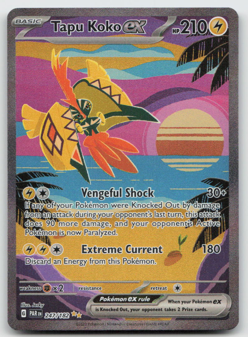 Tapu Koko ex 247/182 Special Illustration Rare Paradox Rift Pokemon NM