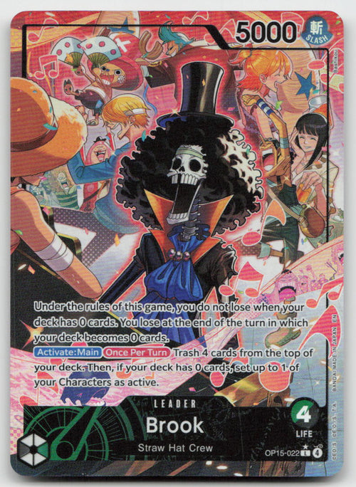 Brook (Alternate Art) OP15-022 Leader Adventure on Kami's Island One Piece NM
