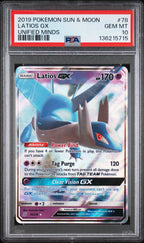 Latios Gx 78/236 Unified Minds Pokemon PSA 10