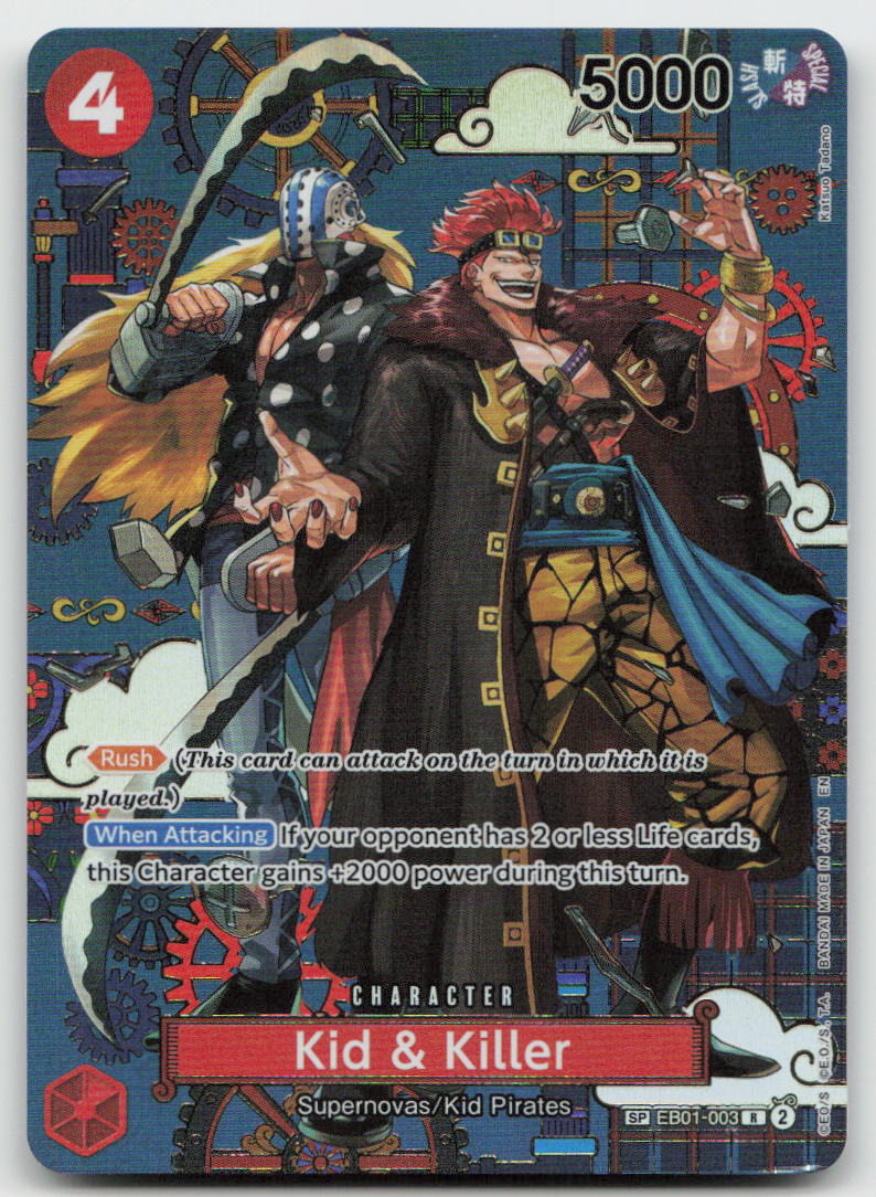 Kid & Killer EB01-003 Rare The Azure Sea's Seven One Piece NM