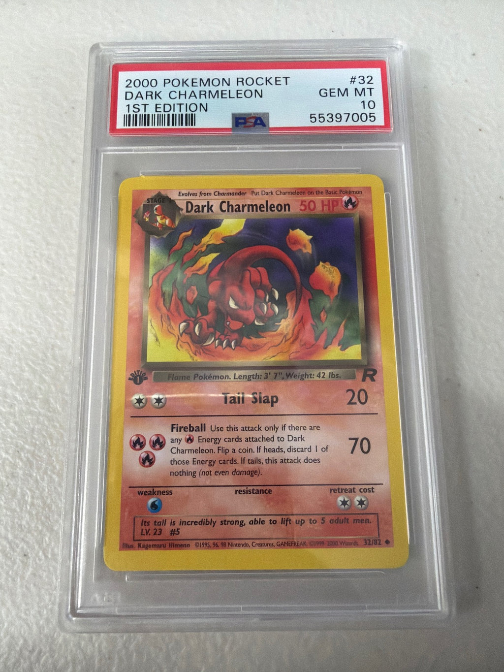 Dark Charmeleon 32 1st Edition Rocket Pokemon PSA 10