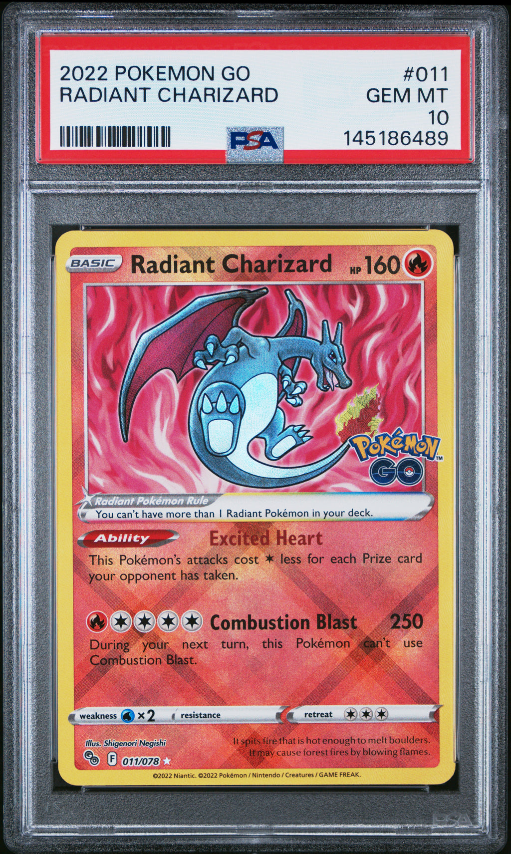 Radiant Charizard 011 Go Pokemon PSA 10