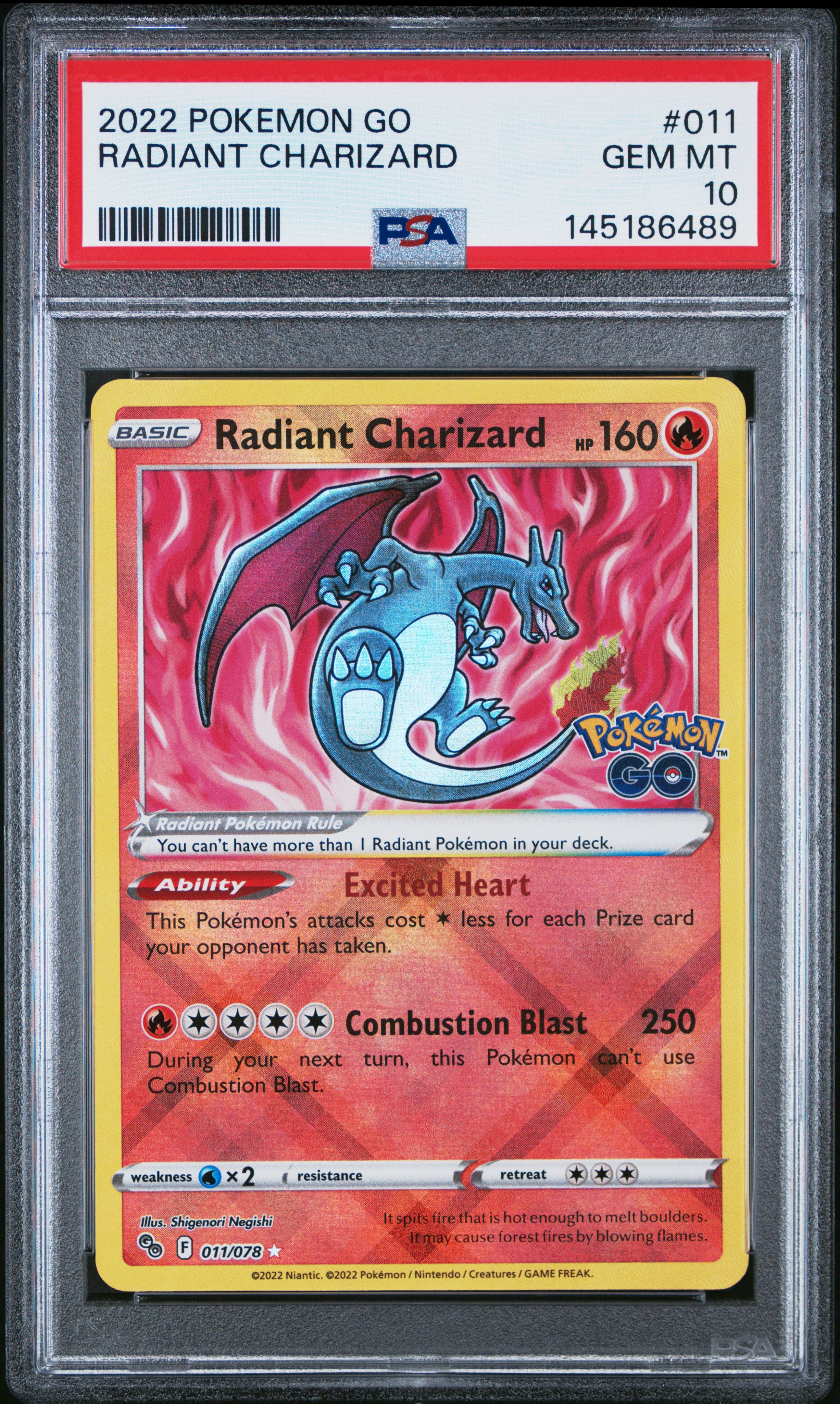 Radiant Charizard 011 Go Pokemon PSA 10