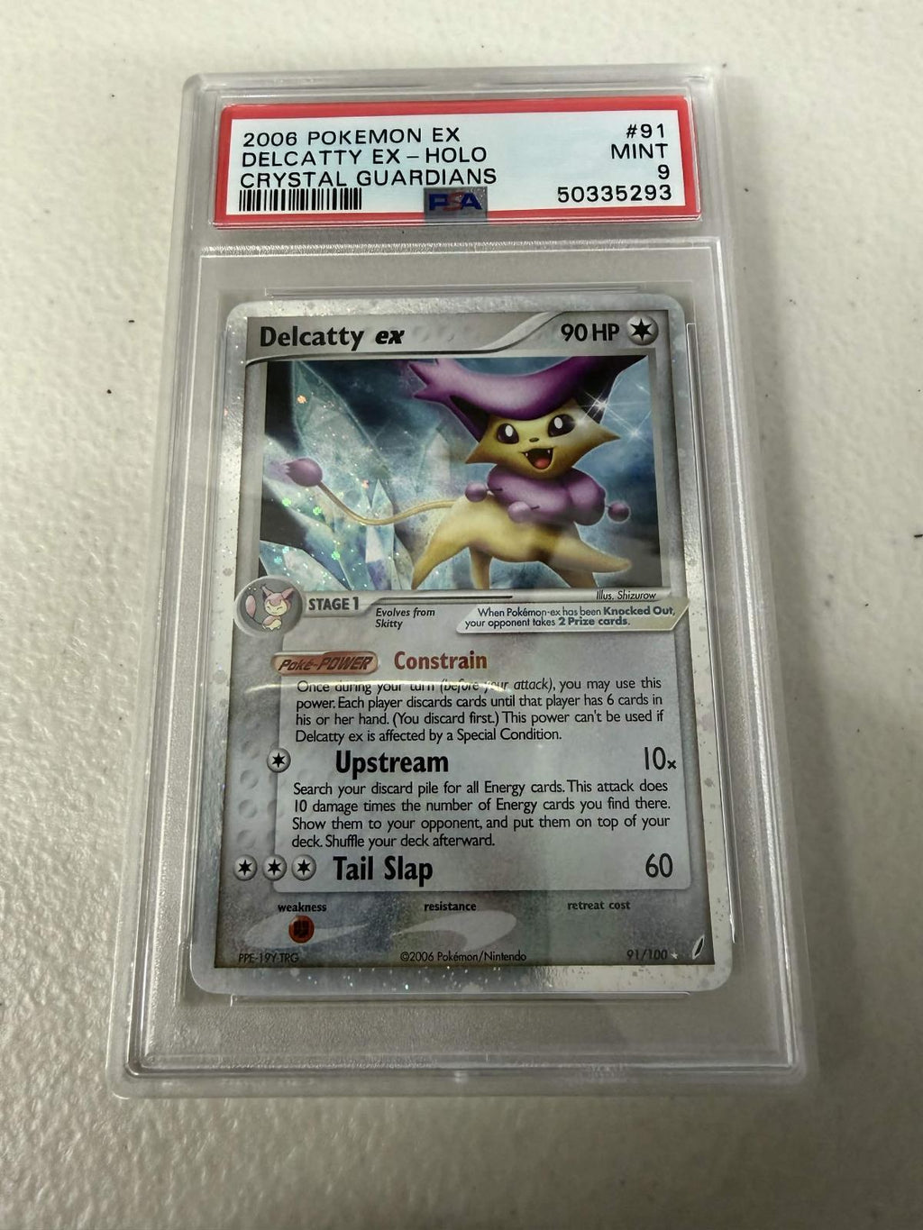 Delcatty EX Holo 91/100 Crystal Guardians Pokemon PSA 9