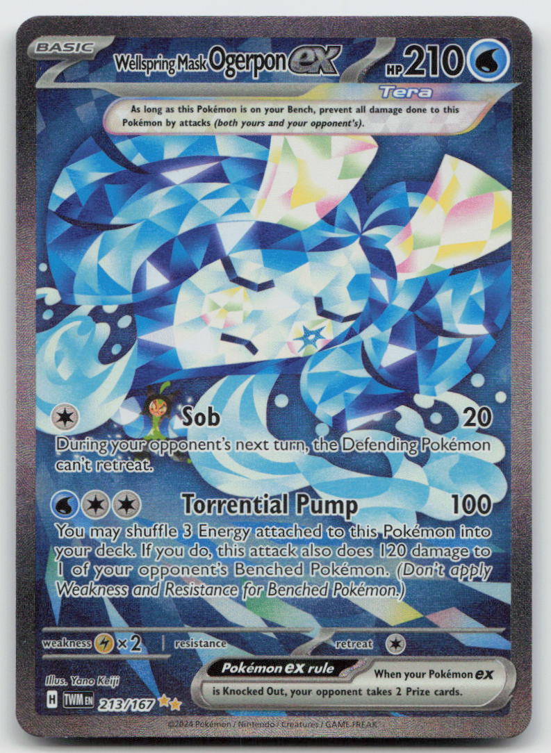 Wellspring Mask Ogerpon ex 213/167 Twilight Masquerade Pokemon NM