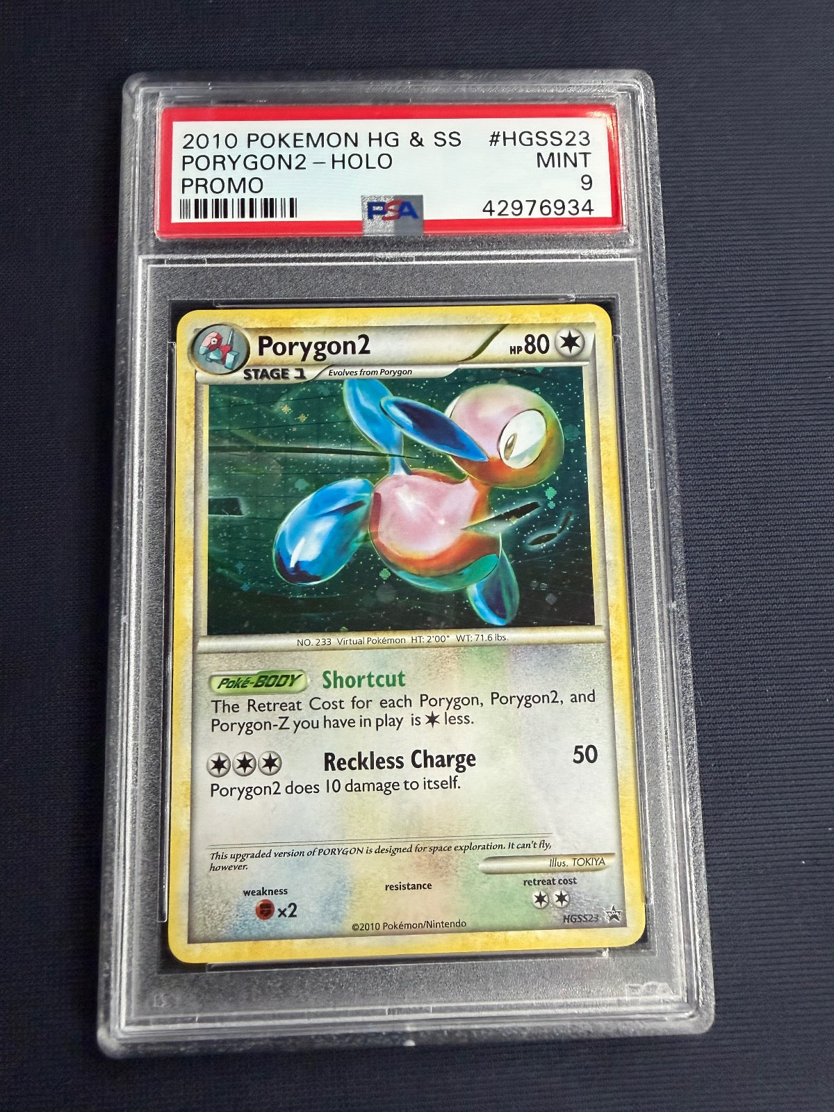 Porygon2 Holo HGSS23/123 Heartgold & Soulsilver Promo Pokemon PSA 9