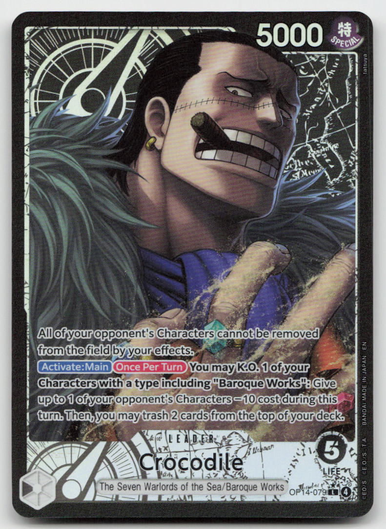 Crocodile OP14-079 Leader The Azure Sea's Seven One Piece NM