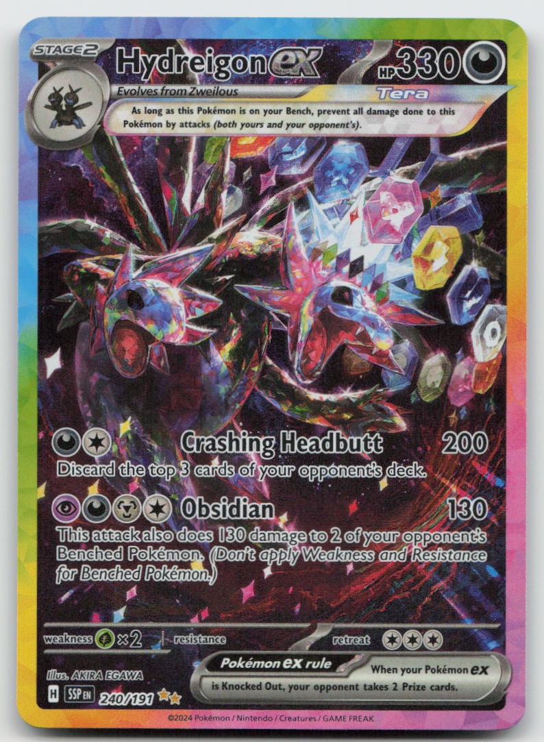 Hydreigon ex 240/191 Special Illustration Rare Surging Sparks Pokemon NM