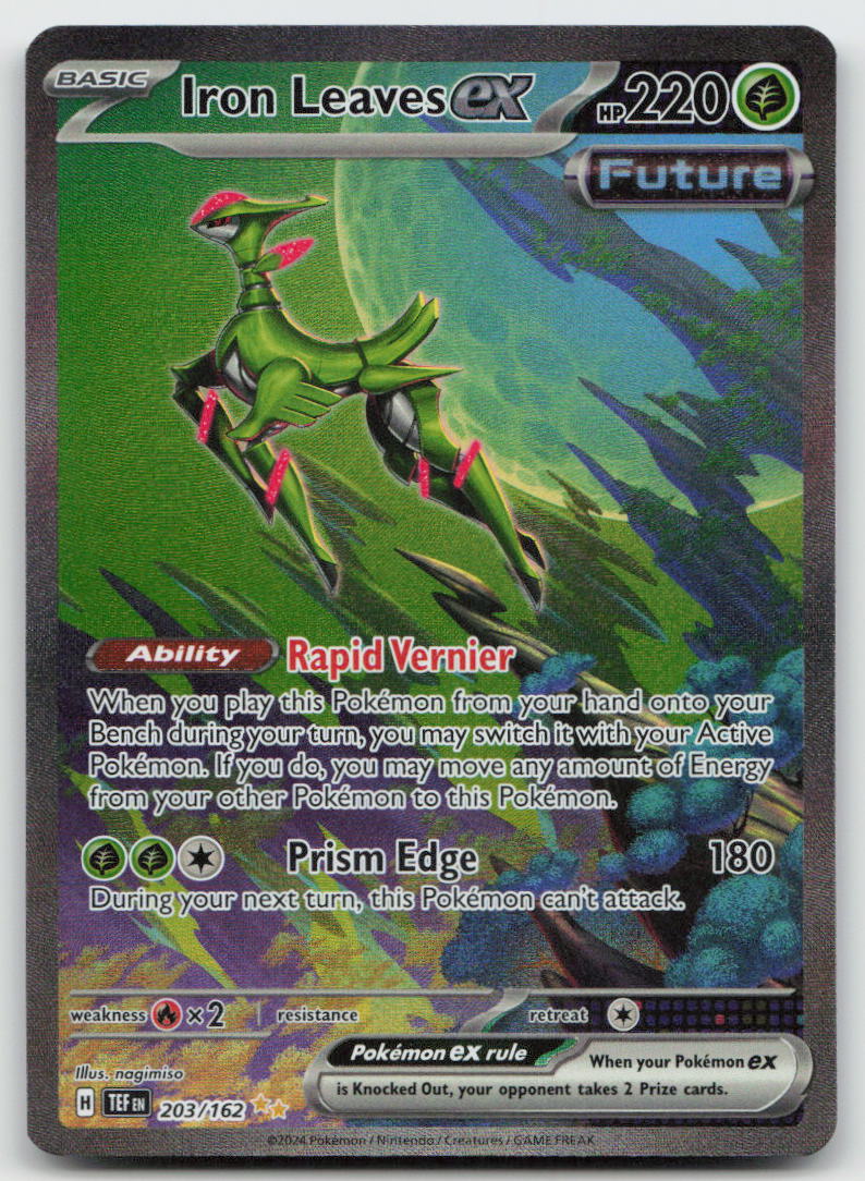 Iron Leaves ex 203/162 Special Illustration Rare Temporal Forces Pokemon NM