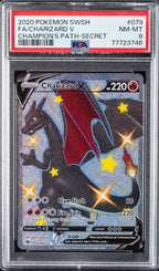 Charizard V 079/073 Secret Champion's Path Pokemon PSA 8