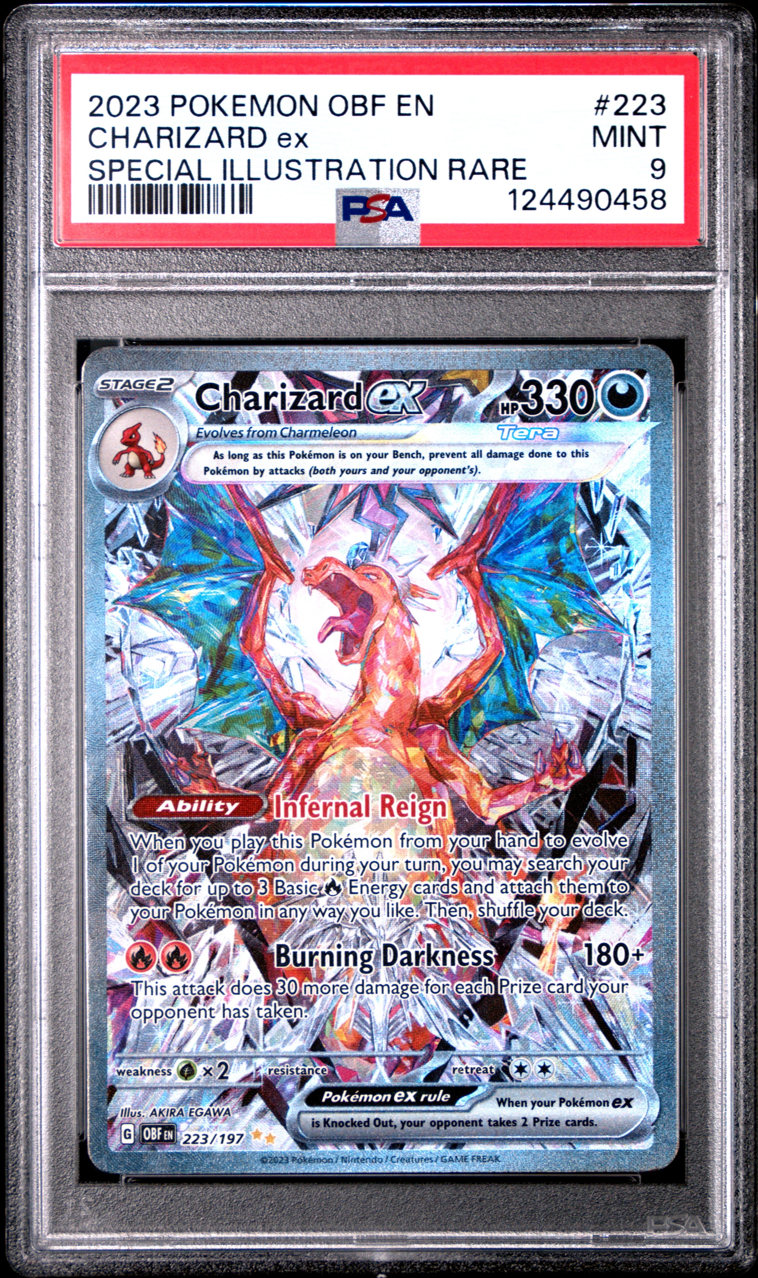 Charizard EX 223/197 Special Illustration Rare Pokemon PSA 9