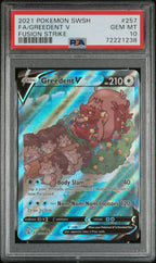 Greedent V 257/264 Fusion Strike Pokemon PSA 10