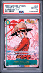 Monkey D. Luffy 118 Alternate Art One Piece PSA 10