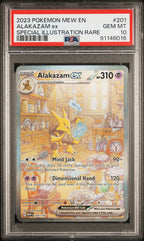 Alakazam EX 201/165 Special Illustration Rare 151 Pokemon PSA 10 (Slab Damage)