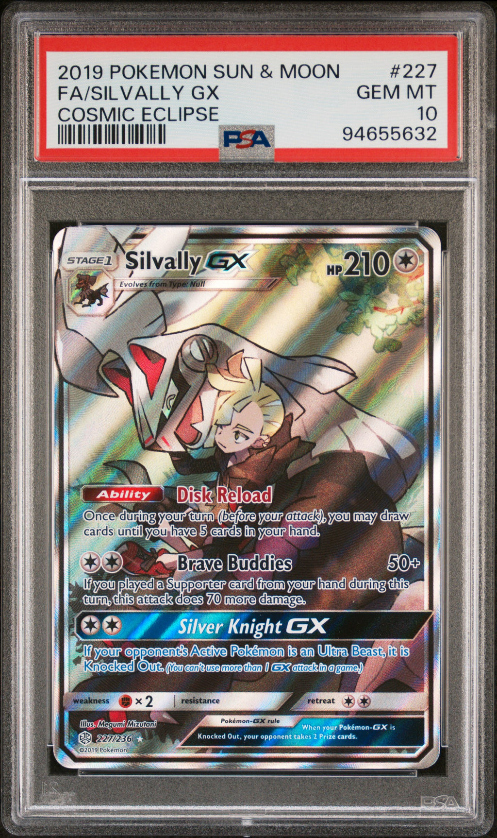 Silvally Gx 227/236 Cosmic Eclipse Pokemon PSA 10
