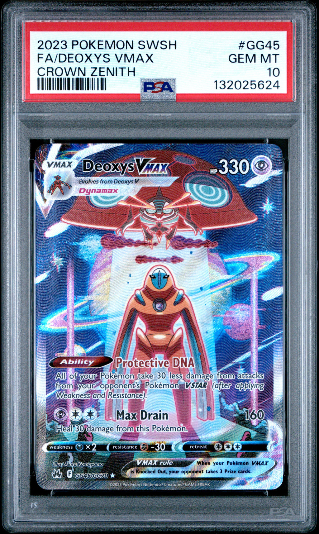 Deoxys Vmax GG45/GG70 Sword Shield Crown Zenith Pokemon PSA 10