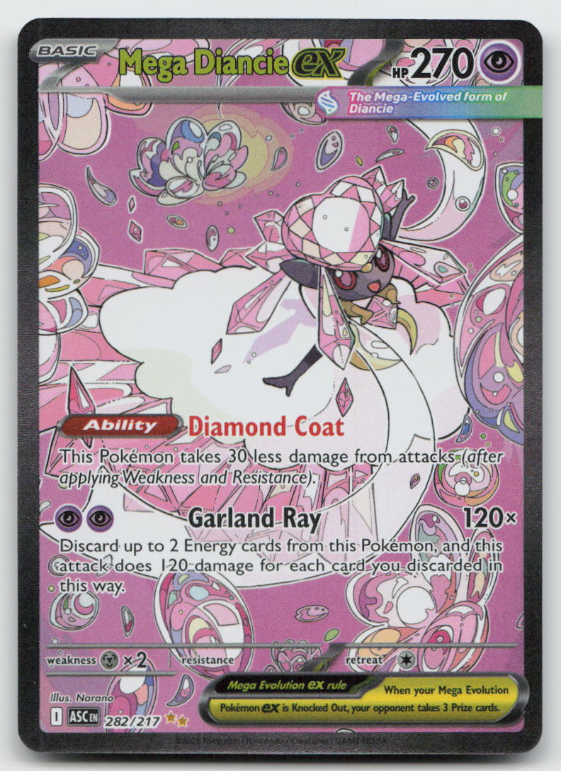 Mega Diancie ex 282/217 Special Illustration Rare Ascended Heroes Pokemon NM