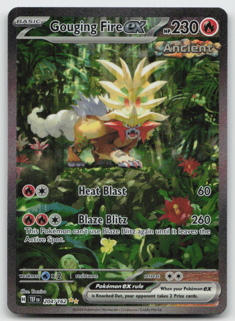 Gouging Fire ex 204/162 Special Illustration Rare Temporal Forces Pokemon NM