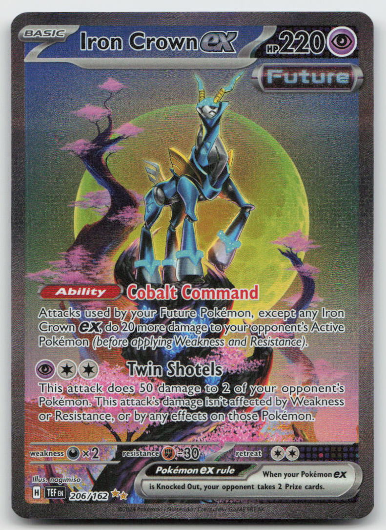Iron Crown ex 206/162 Special Illustration Rare Temporal Forces Pokemon NM