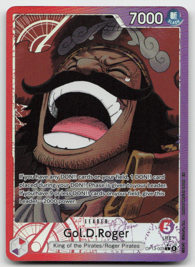 Gol.D.Roger (003) (Alternate Art) OP13-003 Carrying On His Will One Piece NM